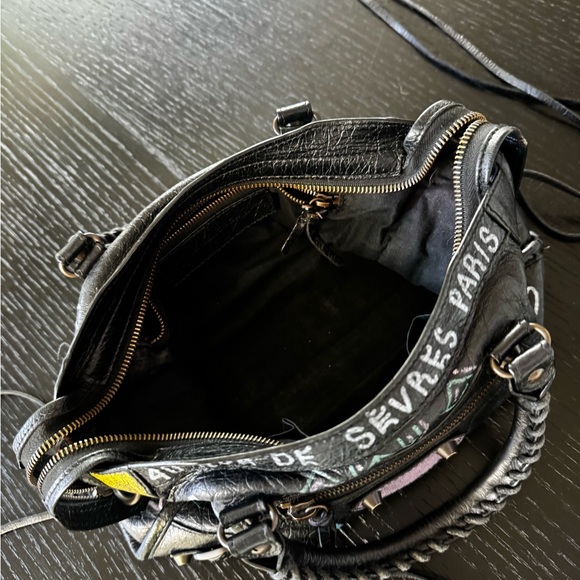 Balenciaga Black Graffiti Women's Bag - Picture 6 of 8